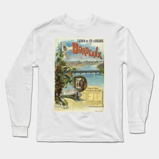 Bordeaux France Vintage Poster 1896 Long Sleeve T-Shirt